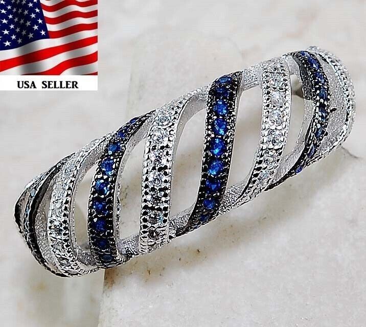 1CT Heat Treated Kyanite 925 Sterling Silver Ring Sz 7 U3-5