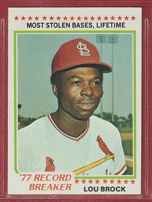 1978 Topps #1 Lou Brock RB - St. Louis Cardinals - 413   
