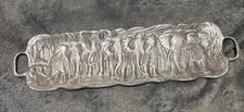 HOLLAND BOONE POLISHED PEWTER NEVER TARNISH SILVER ELEPHANT TRAY LEAD 