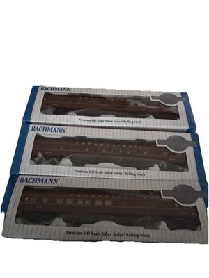3-Car Set: 2× Bachmann 14201 PRR + 1× 14203 B&O HO Scale Lighted Coaches