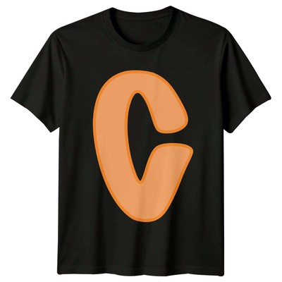T-Shirt D Initiale Einzelbuchstabe Alphabet Grafik Unisex Herren Damen Top