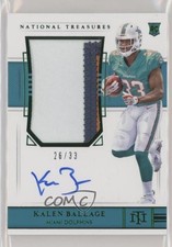 2018 Panini National Treasures Rookie Emerald 26/33 Kalen Ballage Patch Auto 3c4