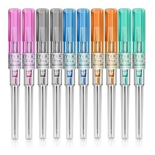 Catheter Piercing Needles - 50pcs Mixed Disposable Body Piercing Needles IV Cath