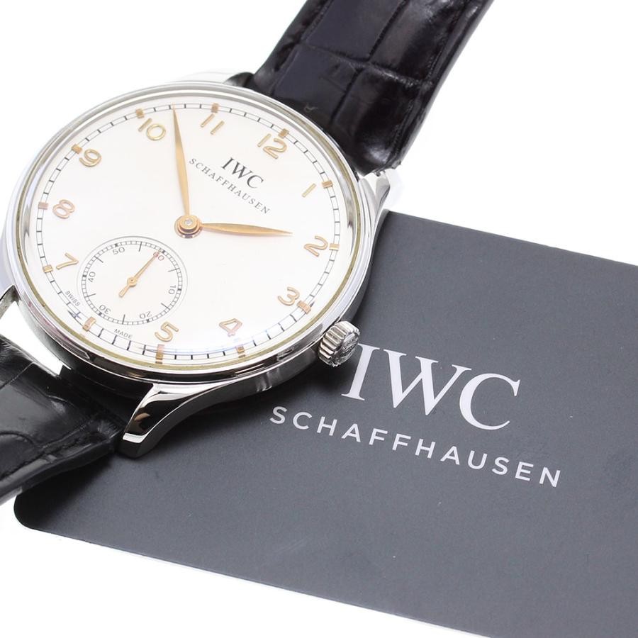 IWC PORTUGIESER HAND-WOUND IW545408 44mm SS Silver Dial Small Seconds #C202