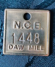 Daw Mill Colliery Pit Check Tally Token marked NCB Daw Mill 1448