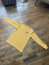 VANS x INDEPENDENT Mens Yellow Long Sleeve Cr...