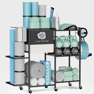 Yoga Mat Storage Rack，Home Gym Storage Rack Gym Workout Equipment Storage Organi