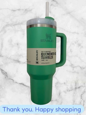 #ad Stanley Quencher H2.0 Tumbler Straw Cup 40oz Jade NEW SHIPPING $40.00