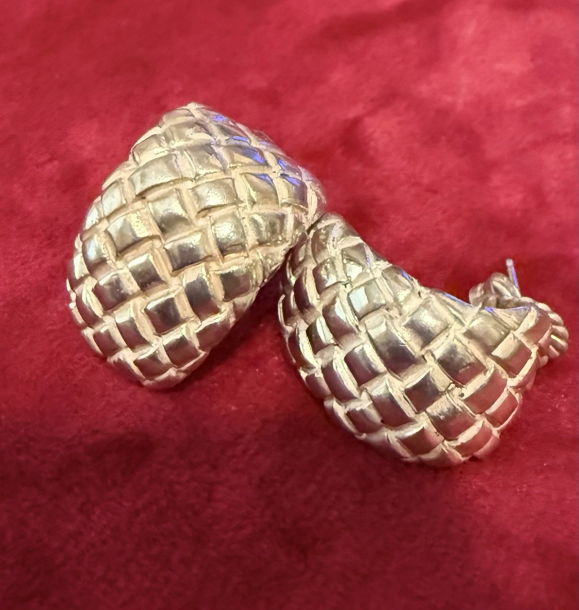 Braided SS earrings View 2