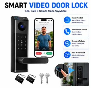 CAMCAMP Video Smart Lock Camera Doorbell Fingerprint Keyless Entry Lock WiFi APP