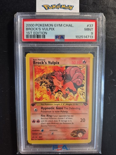 Brock's Vulpix (1st Edition) graded PSA 9 for sale on eBay