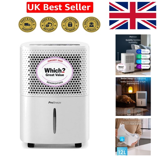 12L Portable Dehumidifier with Digital Display & Sleep Mode