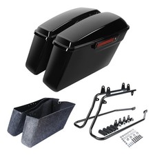  Saddlebags Saddle Bags w/Conversion Brackets Fit for Softail Heritage Fatboy