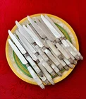french sterling silver and mother of pearl antique 17  knives