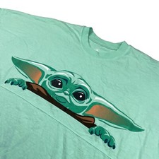 Disney Parks Star Wars Mandalorian Baby Yoda Grogu Spirit Jersey Green Medium