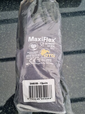  ATG 12 Paar MaxiFlex 34-874 Ultimate Montage-Garten-Arbeitshandschuhe Gr:9/l