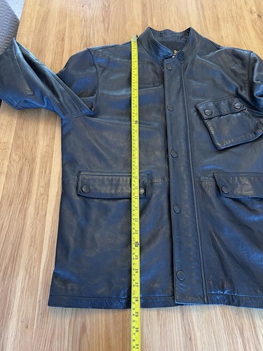 Barbour International 1936 Chaqueta de Cuero Suave Negra XL Calce Ajustado, Grande, Marrón - Imagen 9 de 10