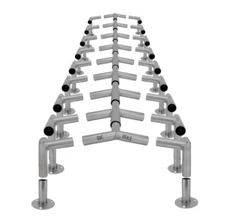 Fittings Kit for Low Peak Canopy for Deck Greenhouse Carport etc. 12-to-20 Legs