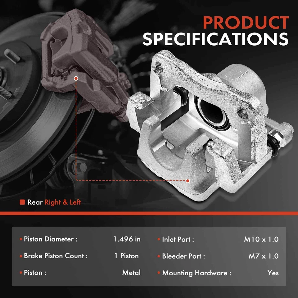 Par de pinças de freio traseiras com suporte para Toyota RAV4 2006 2007 2008 2009-2012 - Imagem 2 de 4