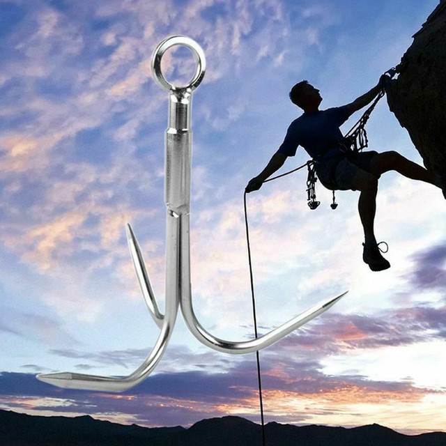 1* Stainless Steel Rock Climbing Hooks Grappling Hook Mountaineering