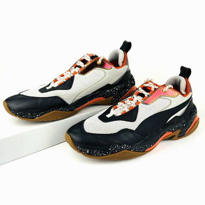Puma Thunder Electric Mens 12 Basketball Sneakers Black White Orange 367996-01