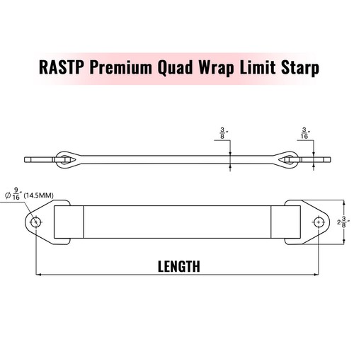 10,000 Lb Limit Strap Shock Suspension 10" 12" 14" 16" 18" 20" 22" 24" 26" - Foto 4 di 18