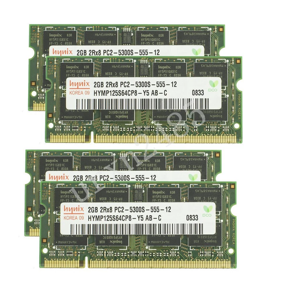8GB 4x 2GB / 1GB PC2-5300S DDR2 667 200Pin sodimm Laptop Memory RAM For Hynix UK - Image 2 of 4