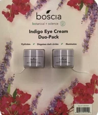 New ! 2 X 0.51 FL oz  Boscia Botanical and Science Indigo Eye Cream 
