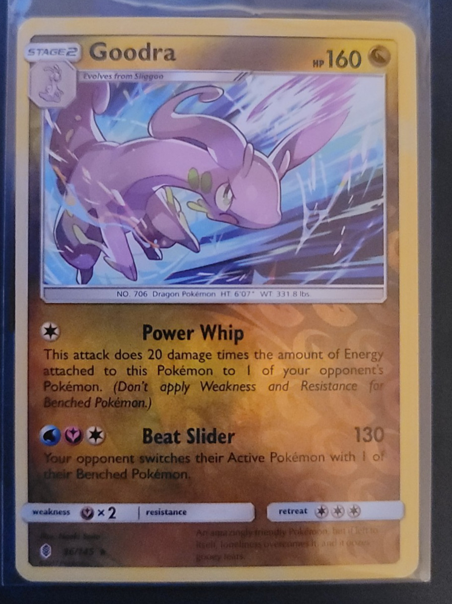 Goodra #96/145 Guardians Rising Reverse Holo Rare Pokemon Card