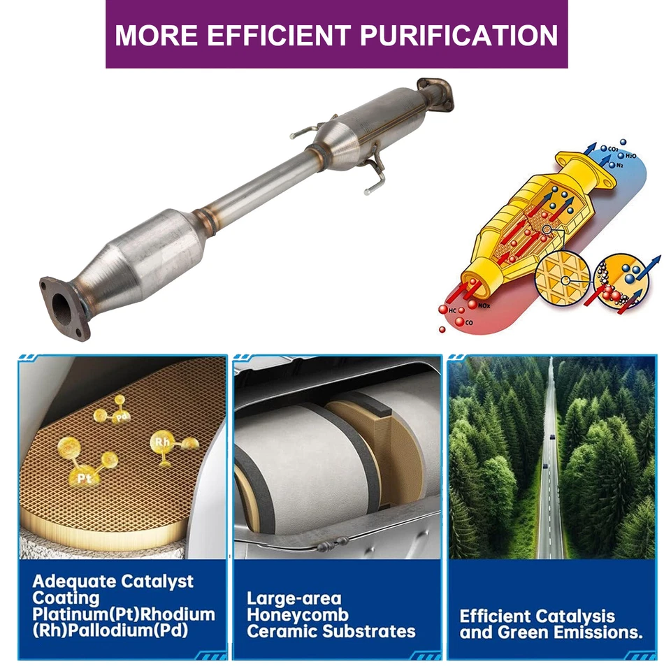 Rear Catalytic Converter Direct-Fit for Hyundai Sonata 2011-2016 2017 2018 2.4L - Изображение 3 из 4