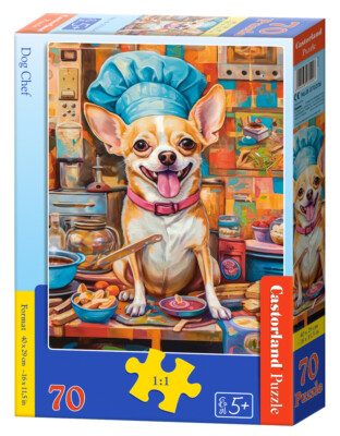 5904438070206 Puzzle 70 el. Dog Chef CASTORLAND  B-070206 CASTOR