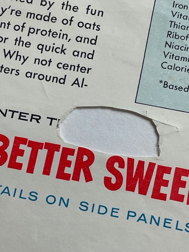 1960's Post ALPHA-BITS cereal box paper wrap - Picture 4 of 4