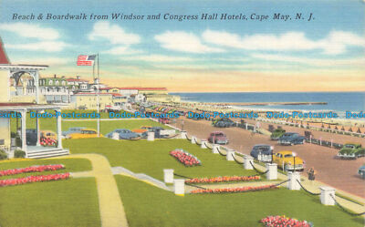 R677046 N. J. Cape May. Strand und Broadwalk von Windsor und Congress Hall Hotel