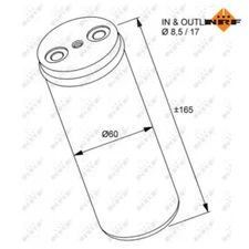 Dryer, air conditioning easy fit NRF 33233 for Opel Meriva