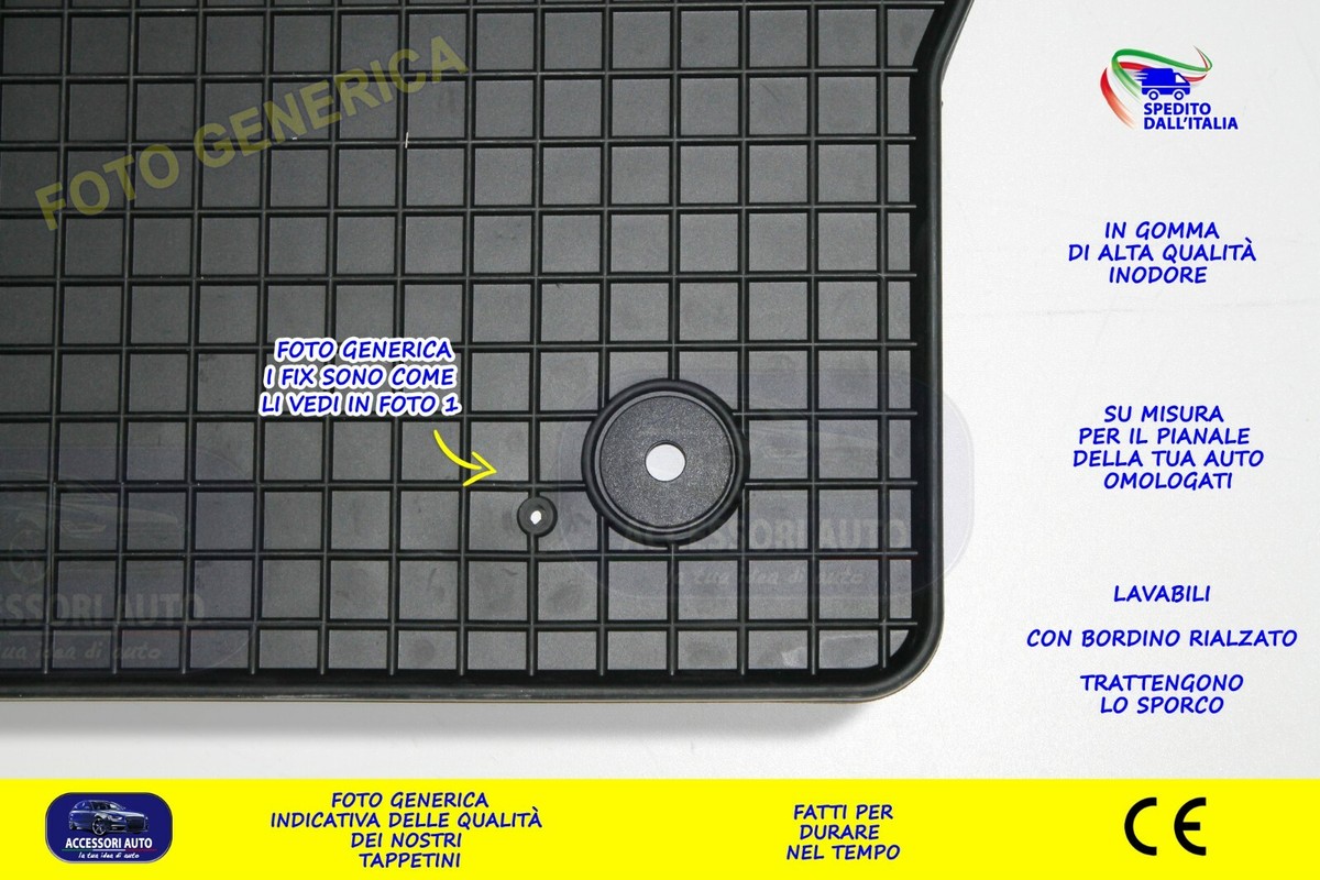 Set 2 Tappetini in Gomma su Misura Per OPEL Combo E van dal 2018> (X19