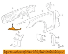 Chevrolet GM OEM Front Fender-Liner Splash Shield Extension Left 15252929