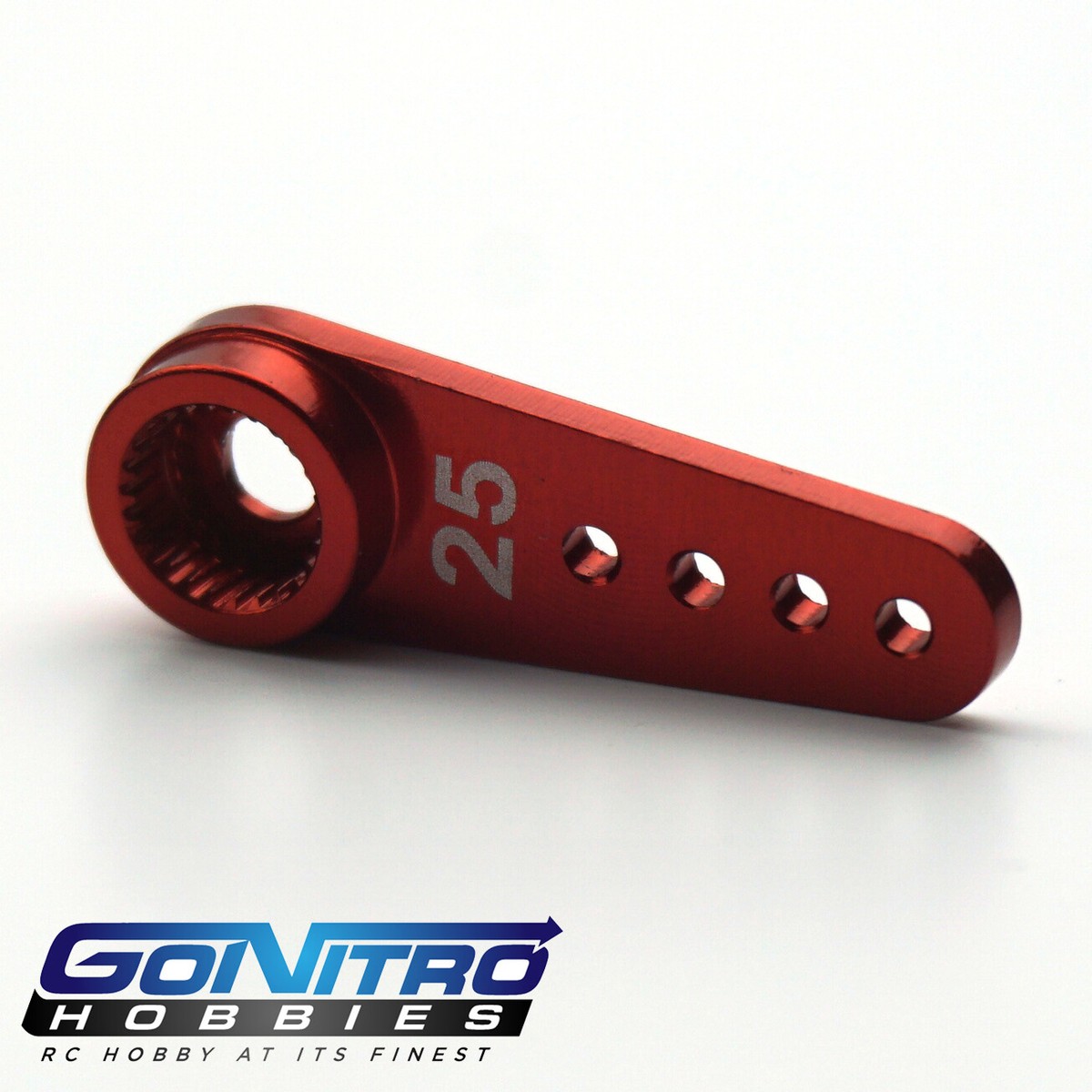 4 Bracci Servocomando Unidirezionali In Alluminio GNH 25T Argento Per Futaba/Savox