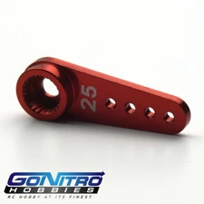 NEW GoNitroHobbies 25T Sml Alum One Way Servo Arm Red Futaba/Savox FREE US SHIP