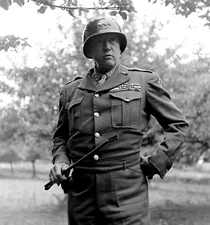 WW2 WWII Photo World War Two / US Army General George S. Patton in France 1944
