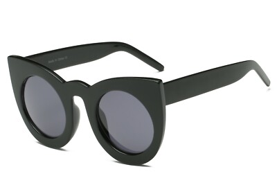 Women Round Cat Eye Oversize Sunglasses
