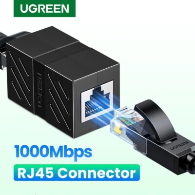 UGREEN RJ45 Ethernet Connector Extender Female to Female For Cat7 Cat6 10Pcs lot