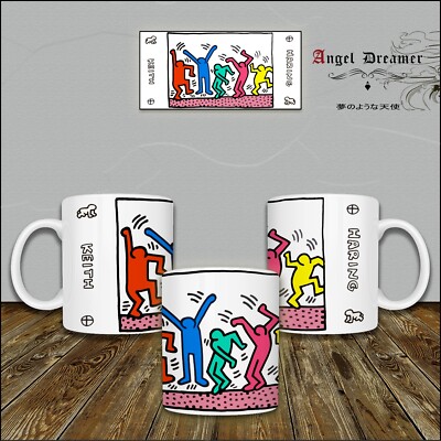 TASSE TASSE Haring Keith The Dance Pop Art Malerei Moderne Kunst Sammlung Haring
