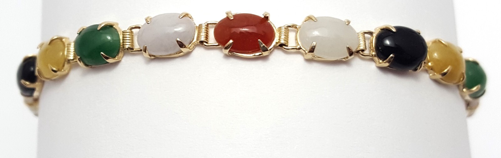 Unique 14K Solid Yellow Gold Designer Multi Color… - image 9