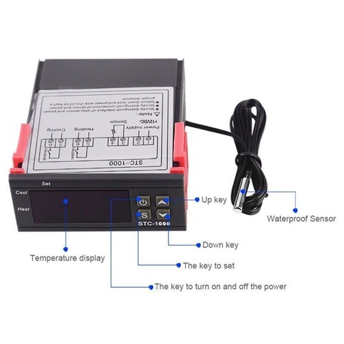 12V 24V 110V 220V Digital Temperature Controller Thermostat Aquarium Sensor S546 - Picture 12 of 16