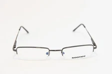 SEEMEE SM05 HALF RIMLESS RECTANGULAR METAL EYEGLASS FRAMES GUNMETAL 48-20-135