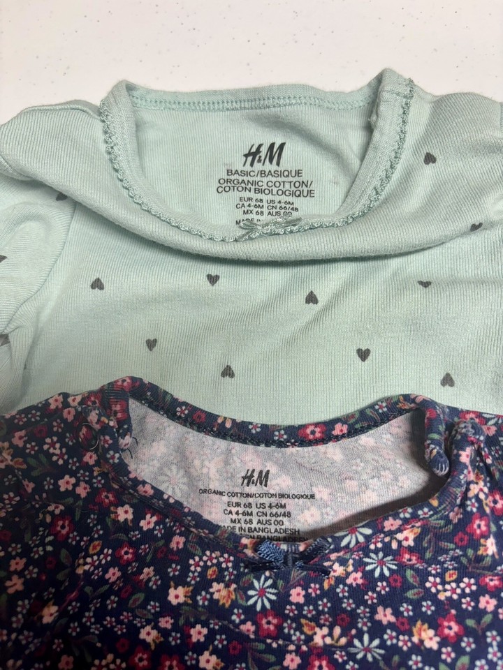 Baby Girl Lot 36 Month Carters H&M Long Sleeve Shirt Vest Sweatshirt