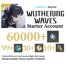 Wuthering Waves 10000-60000 Astrite / 100+ Tides