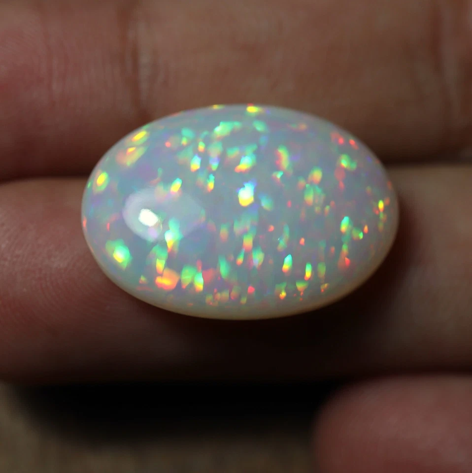 11.8 Cts 22.3x15.9 MM Real AAA Grade Rainbow Fire Ethiopian Opal Oval Cabochon - Image 3 of 4