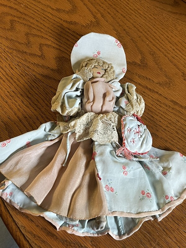 1913 Handmade Doll, 12”Long, Beautiful Keepsake 