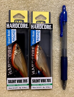 Lot Of 2 Duel Silent Vibe 70S, 2.75  Long, 5/8oz, Gold/ Black, Sinking